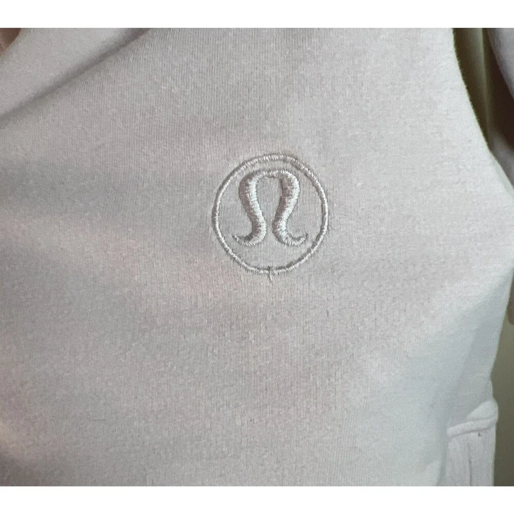 Lululemon Stress Less Women's Pullover Funnel Neck Size 10 Porcelain Pink